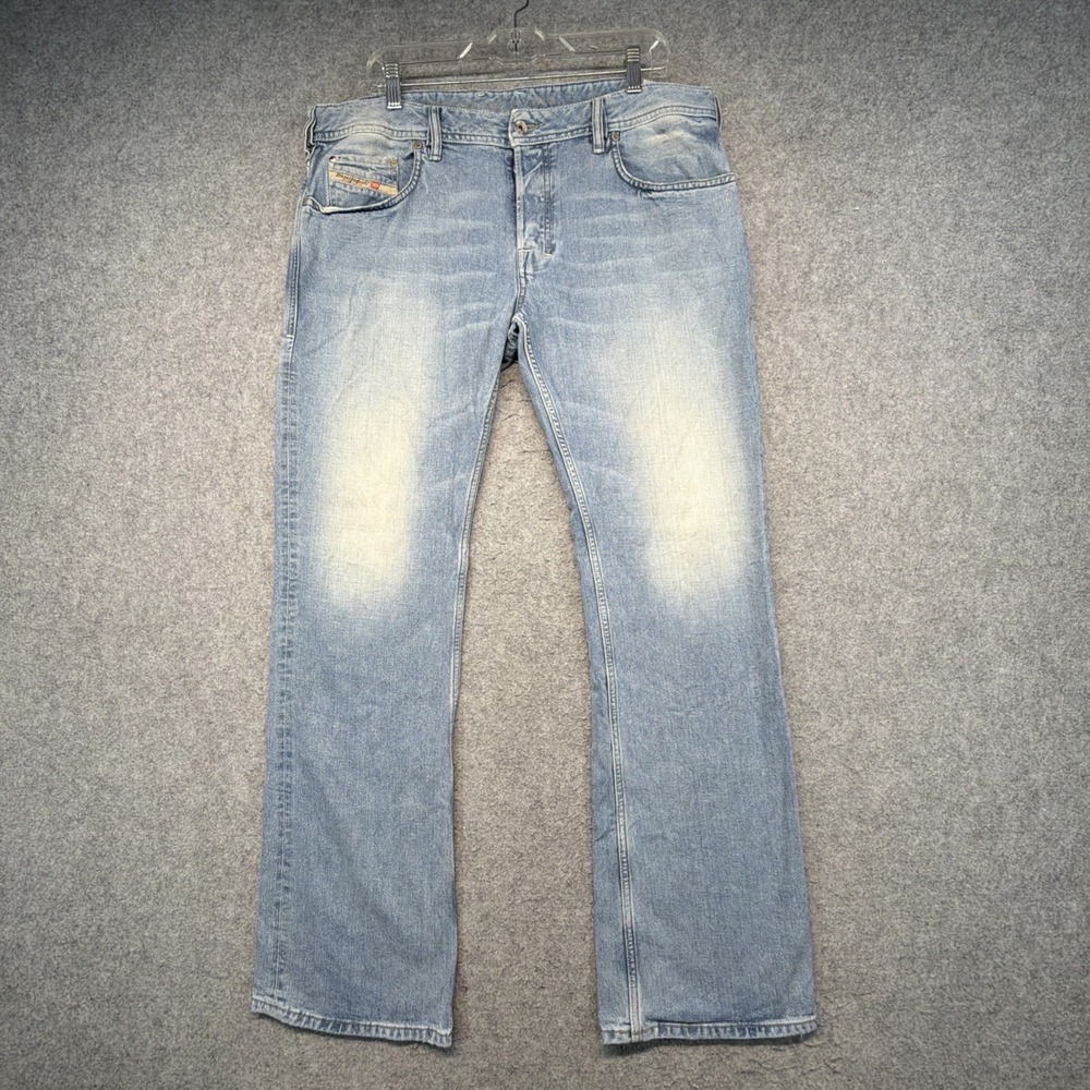 Diesel Zatiny Pant Mens 34x32 (Fits 38x32) Blue Jeans Denim Pocket Buttonfly